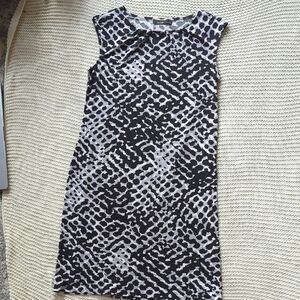 Apt. 9 Black and White Patterned Sheath Dress
